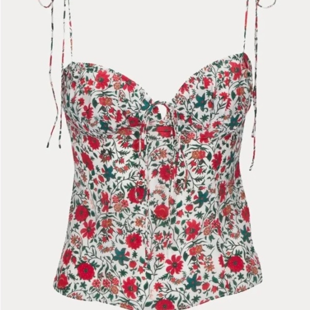 Realisation Par Red and Green Silk Tank